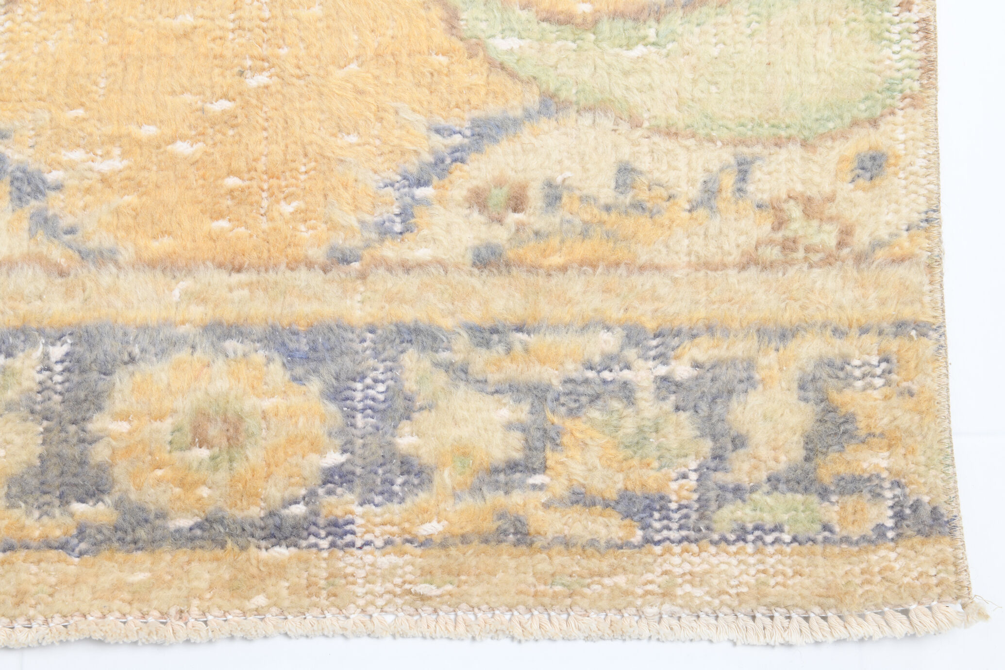 Antique oushak runner rug