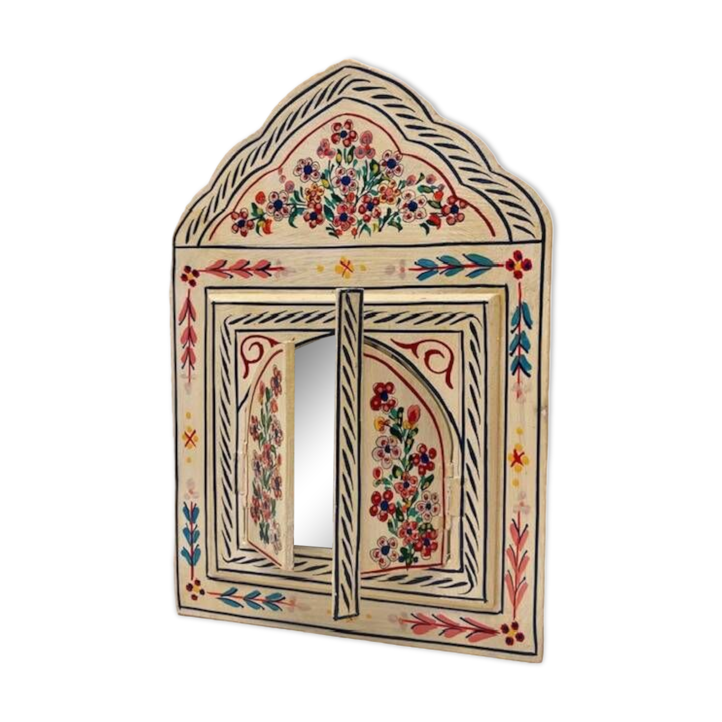 Painted Wood Door Mirror