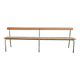 Large vintage 1950's "stella" school bench with backrest, adult height