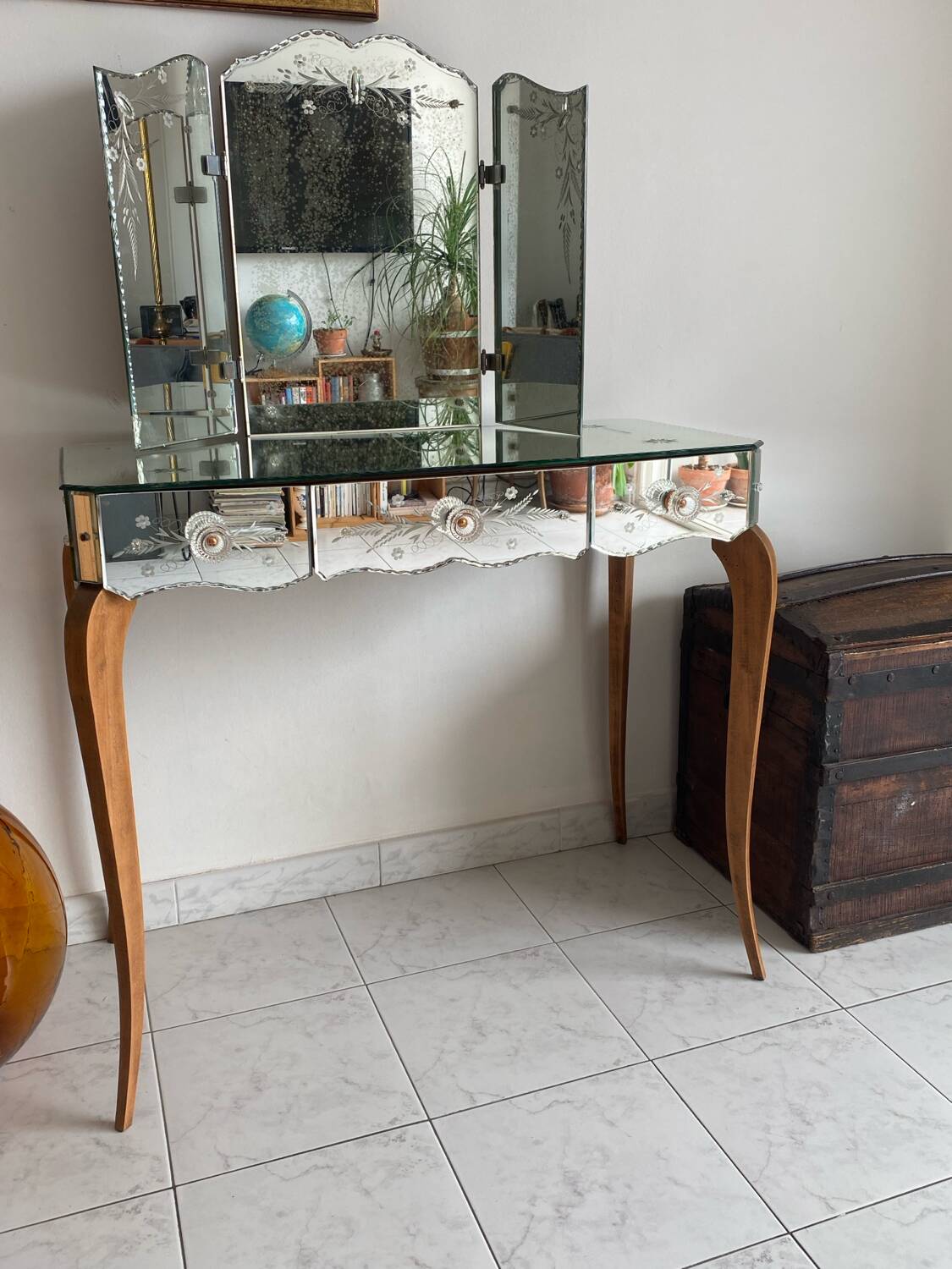 Rattan and flower cane hanging lamp