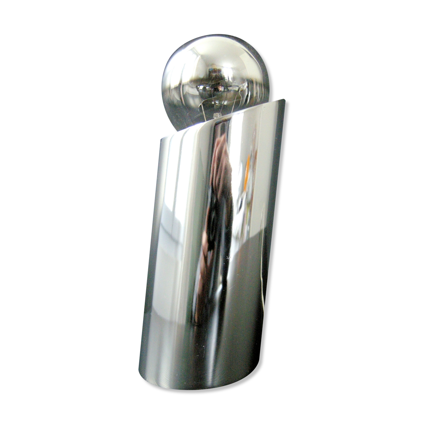 Vintage inclined cylinder lamp 1970 space age