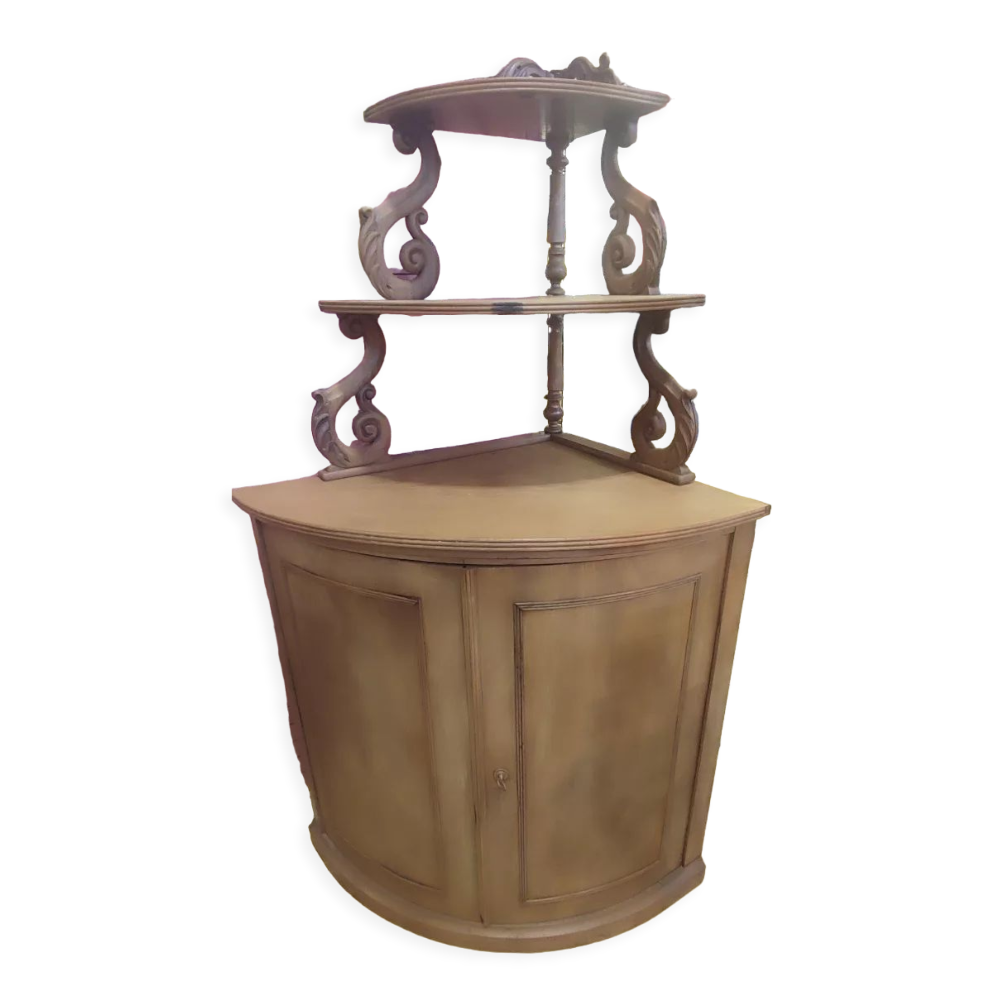 Pickled mahogany veneer neck