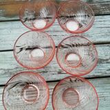 lot of rosaline pink glass bowls