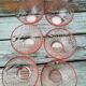 Lot de bols verre rose rosaline