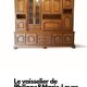Round wall mirror made of solid wood