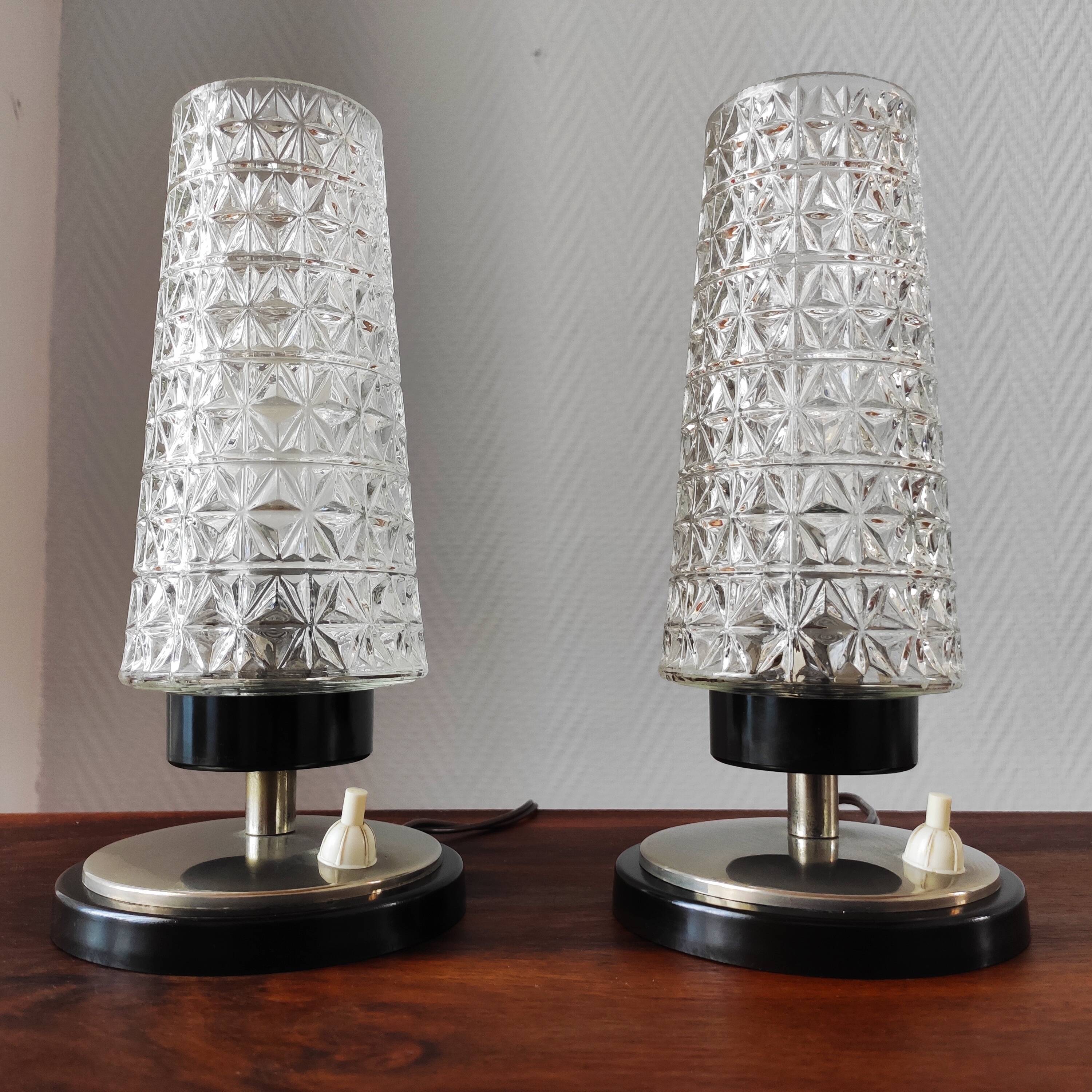 Pair of vintage lamps 1965