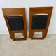 2 old folding chairs in wood and leather, postmodern design from the 80s vintage