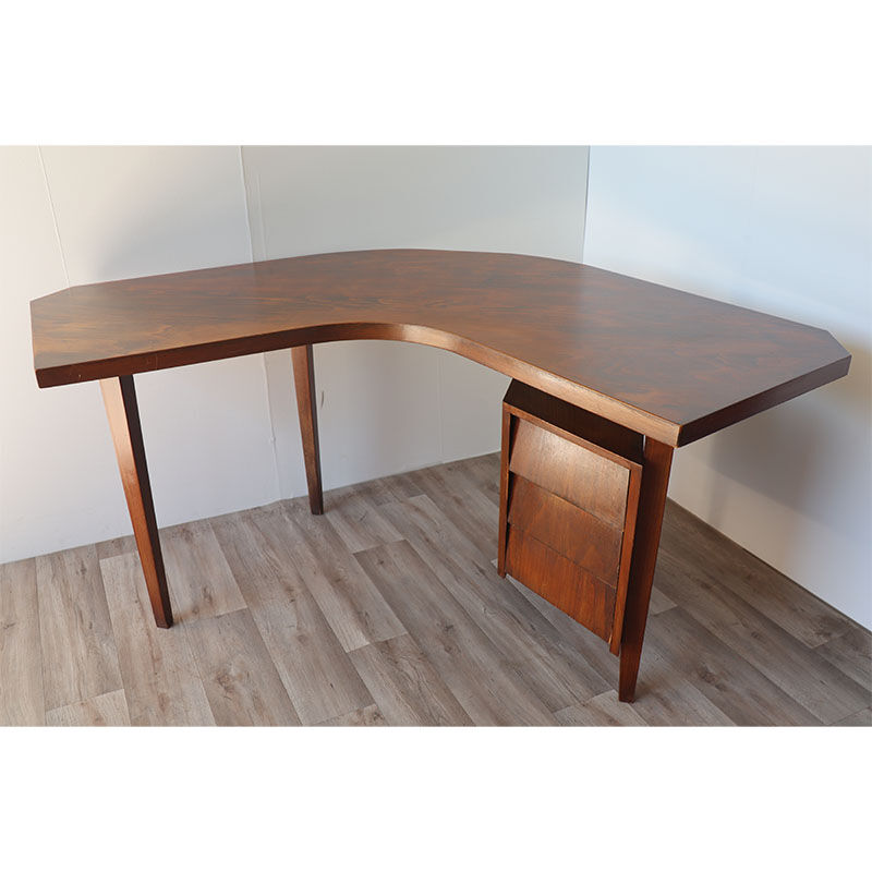 Vintage desk "Boomerang" solid wood 1950