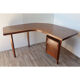 Bureau vintage "Boomerang" en bois massif 1950