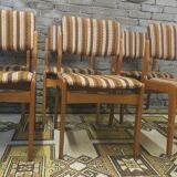 Set of 6 vintage Scandinavian chairs from the 1970s
