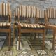Lot de 6 chaises scandinaves vintage année 1970