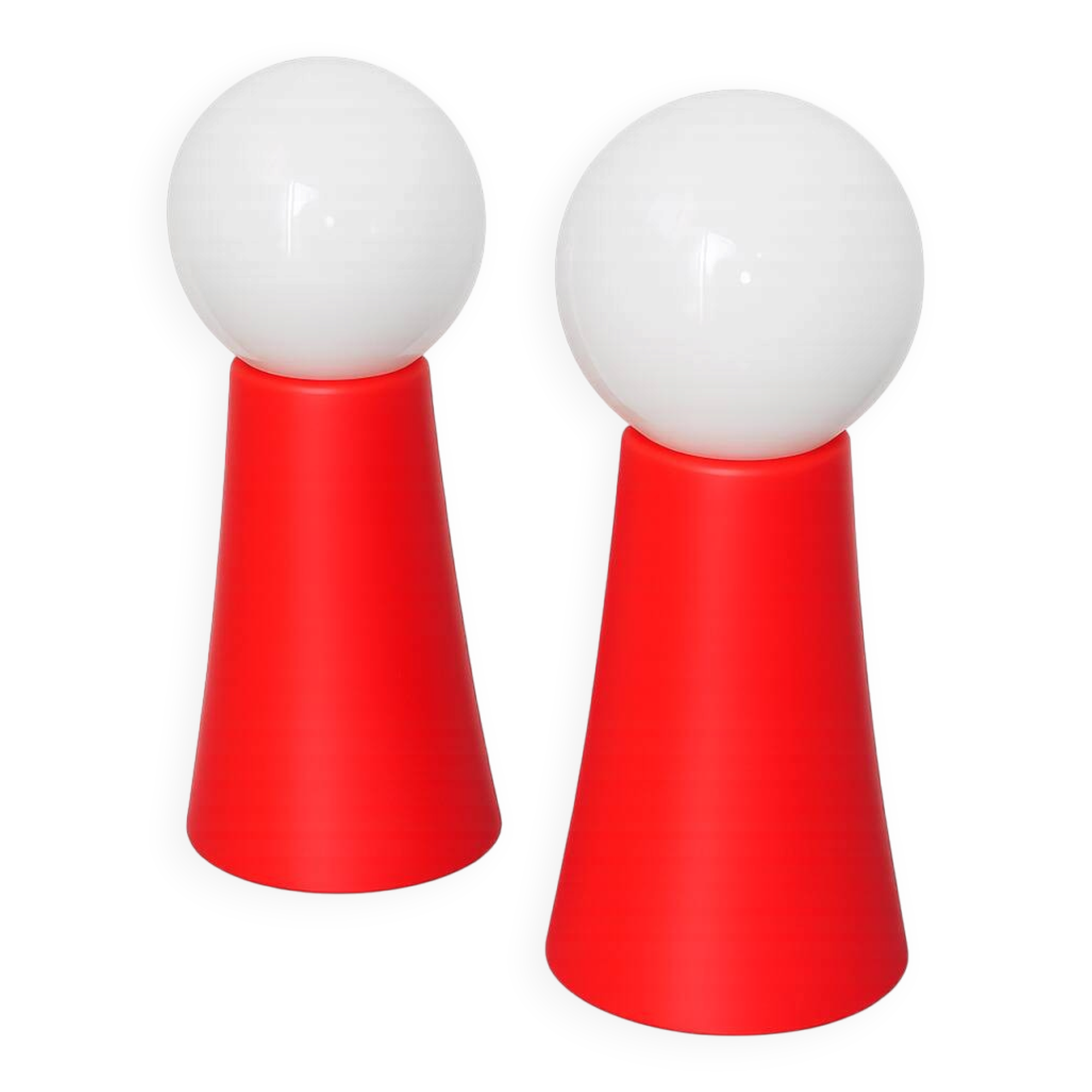 A pair of 1970s Space Age lamps | glass + plastic | E14 | vintage design