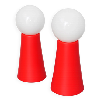 A pair of 1970s Space Age lamps | glass + plastic | E14 | vintage design