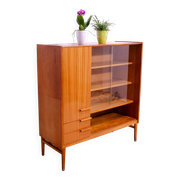 Midcentury glazed bookcase by František Mezulánik for UP Závody, 1960s