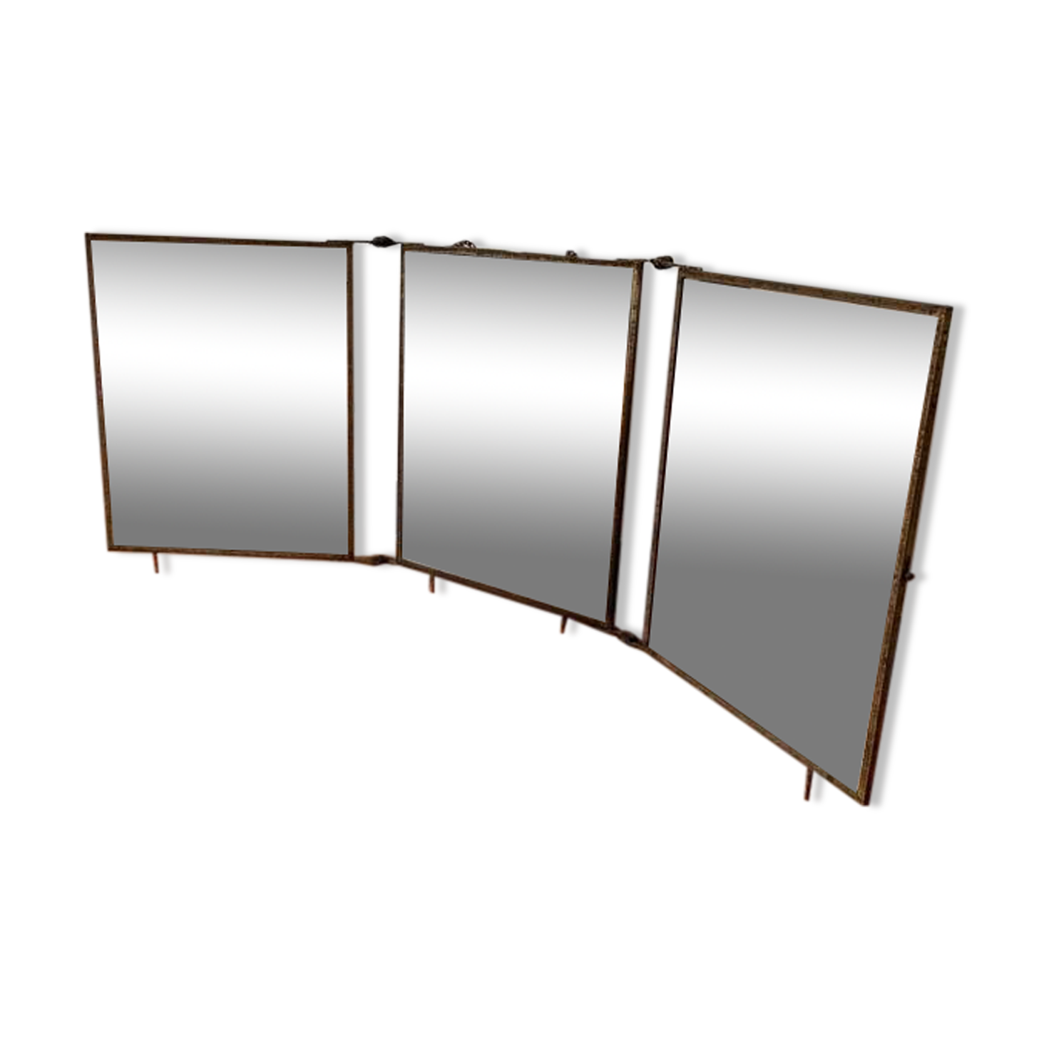 Vintage barber's triptych mirror
