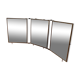 Vintage barber's triptych mirror