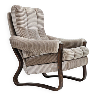 1970s, Danish lounge chair, original very good condition, corduroy.