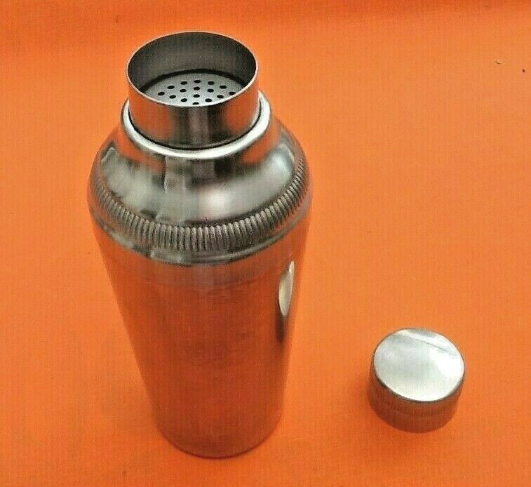 Cocktail shaker décor with stainless steel chisels 70s