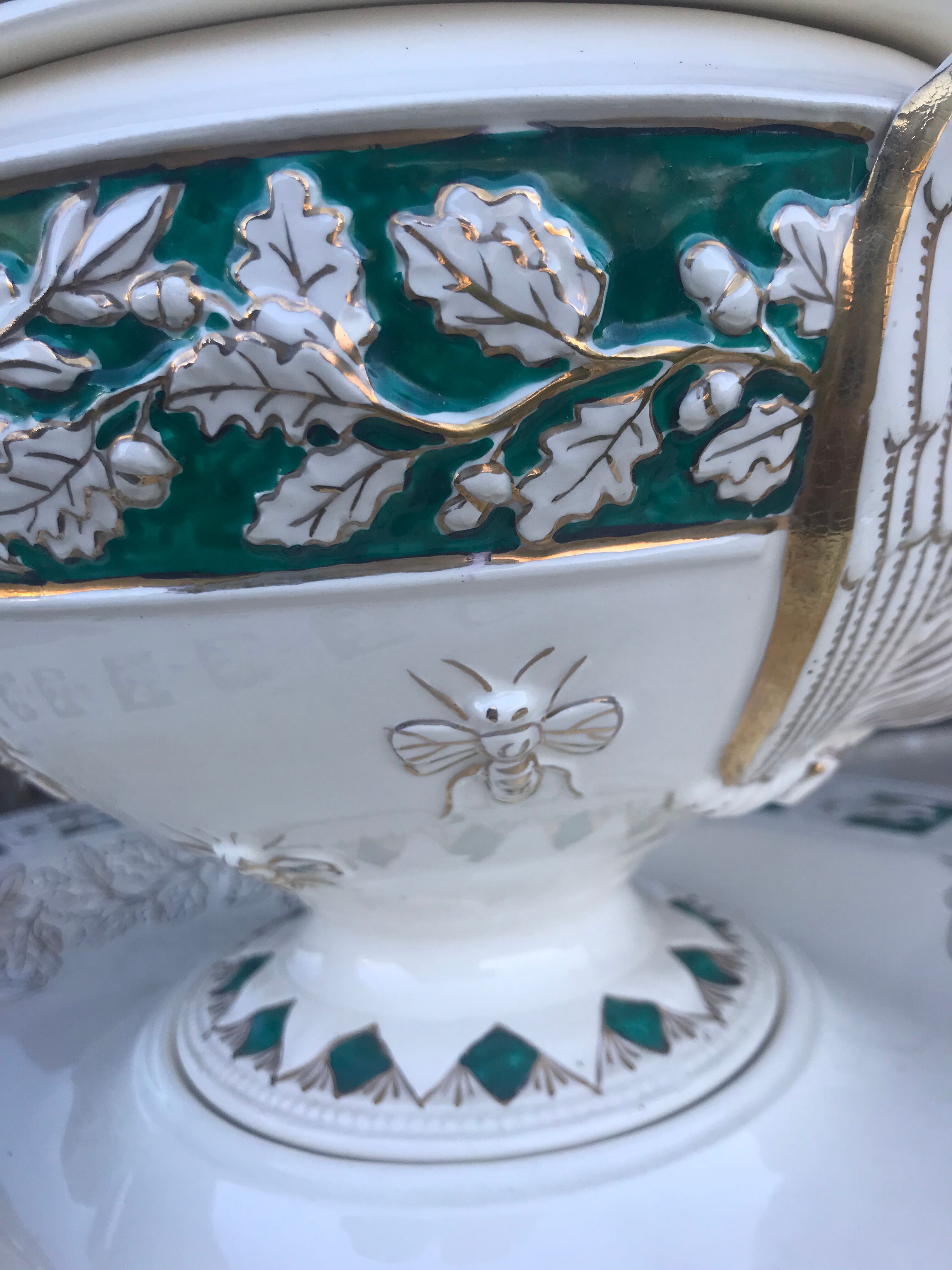 Soup bowl and serving dish empire style