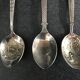 Set of 6 augis collector's spoons in silver metal