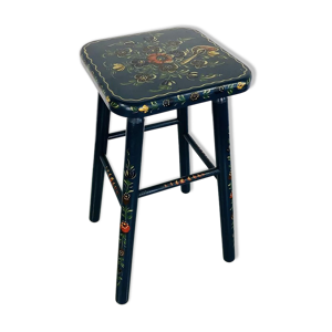 Tabouret vintage peint