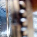 Old crystal salad bowl cut and mount solid silver poincon minerva, baccarat