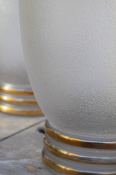 Paire de vases en cristal Sévres art déco 30-40'S