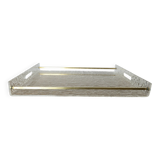 Très grand plateau "Roche Bobois" en plexiglas et laiton massif, années 70