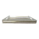 Very large "Roche Bobois" tray in plexiglass and solid brass, 1970s