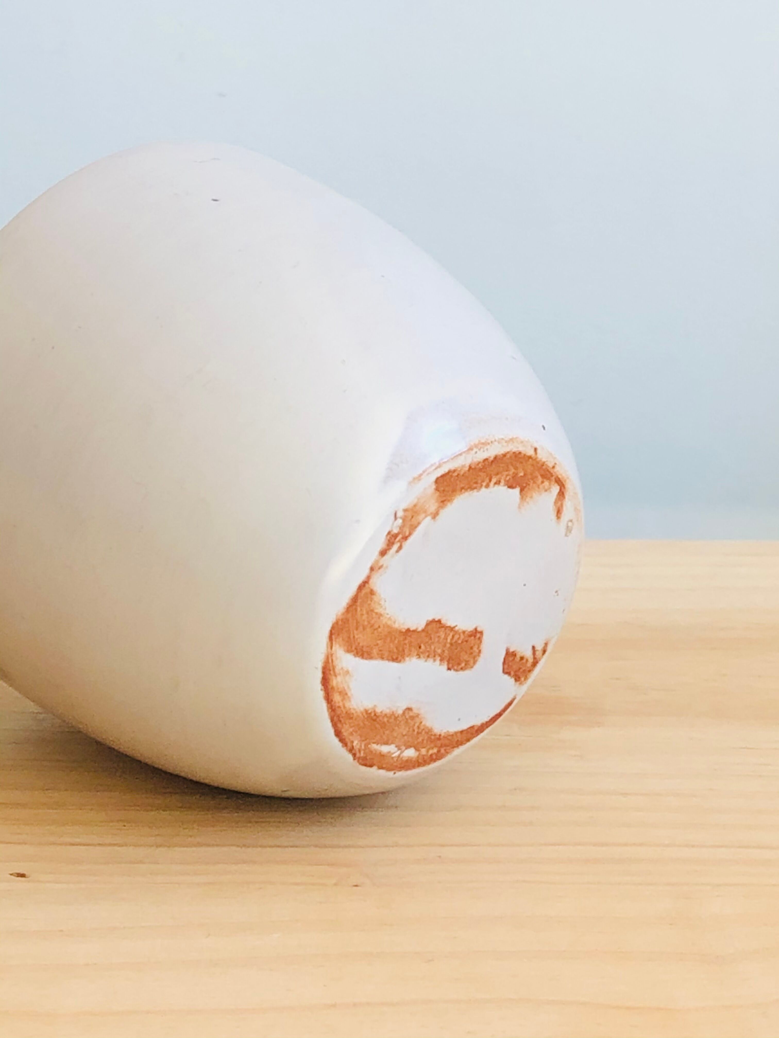 H10cm enamelled terracotta vase