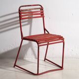 Anciennes chaises de jardin rouges (c.1920). Ensemble de 4 pièces #37