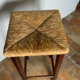 High straw stool