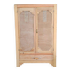 Parisian Art Deco wardrobe in stripped natural wood – floral patterns