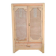 Parisian Art Deco wardrobe in stripped natural wood – floral patterns