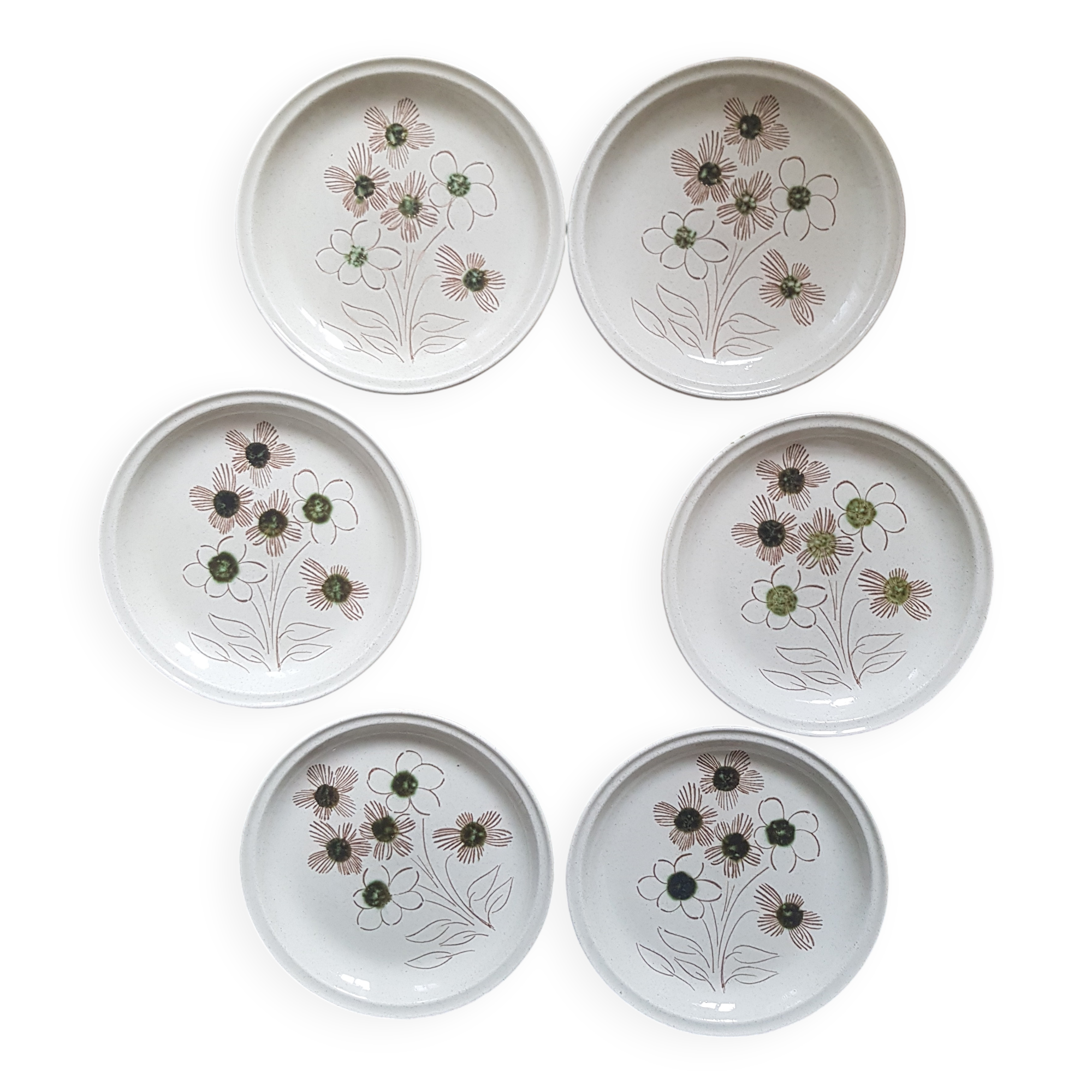 Set of 6 vintage Sarreguemines plates