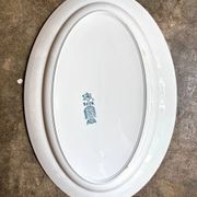 Large oval dish St Amand in blue ironstone