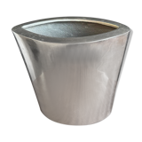 Brushed aluminium vase from the 1980s.