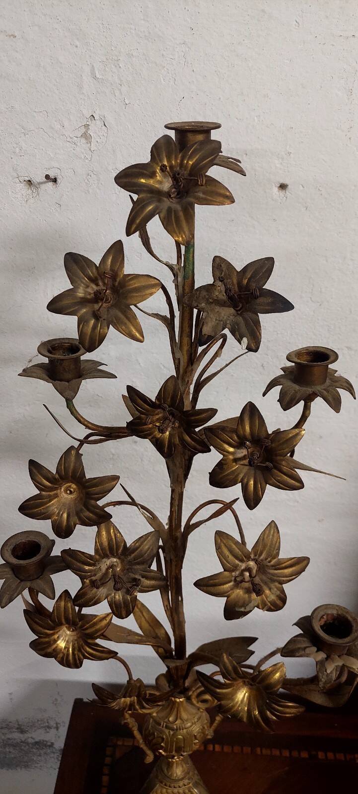 Gilded bronze candelabra, France, late 19th century