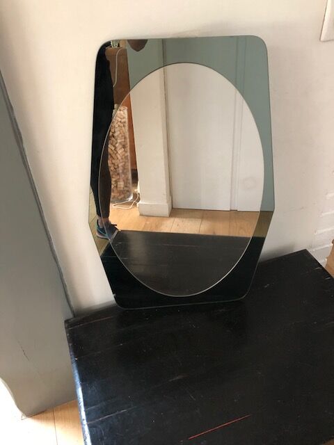 Tinted double mirror 80s size 66x43cm