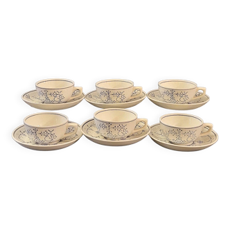 Boch Copenhagen 6 cups & saucers