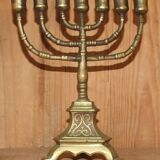 Ancient bronze menorah chandelier