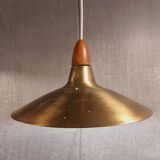 Brass and teak suspension