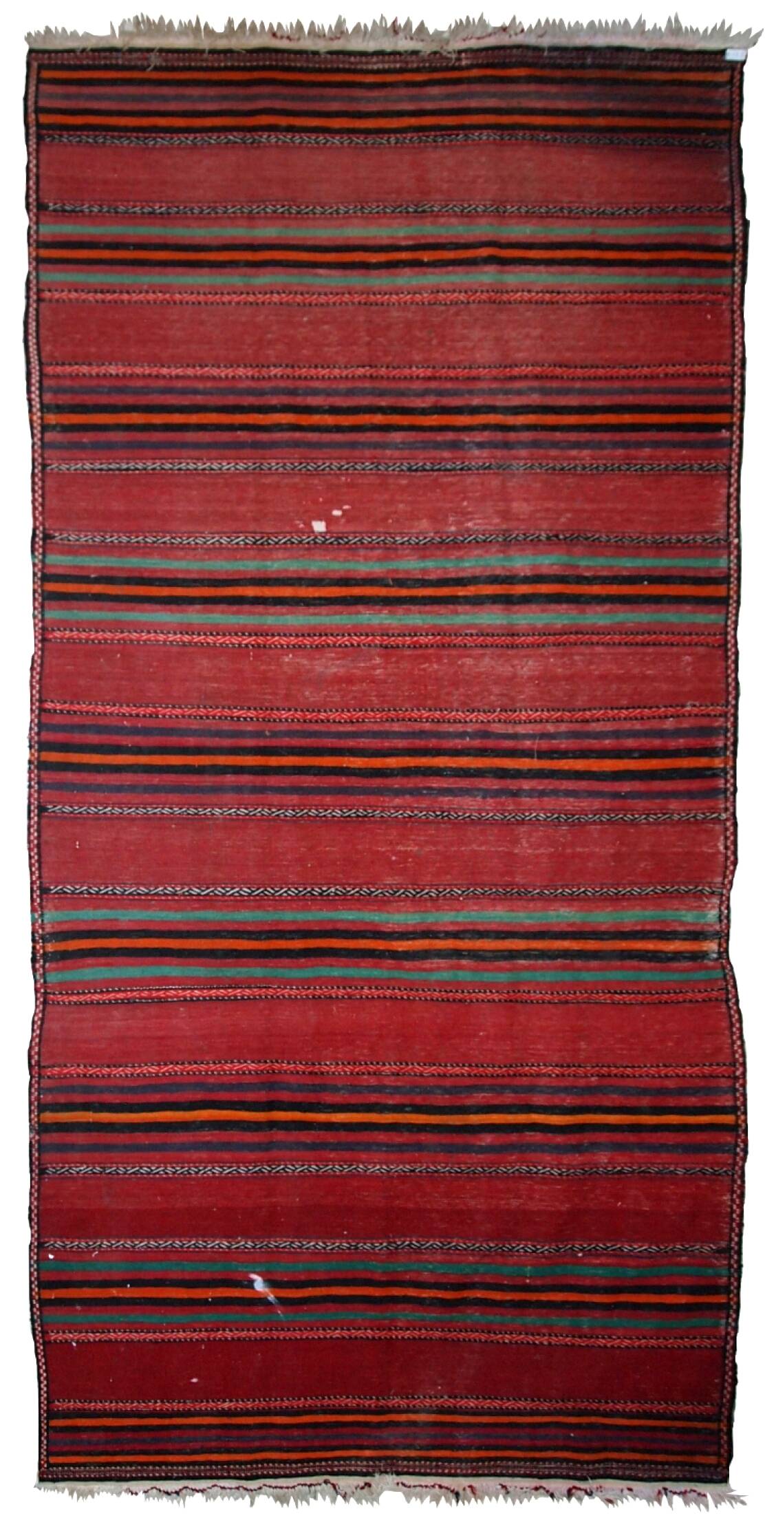 Kilim vintage fait main Ardabil persan 139cm x 288cm (1940s)