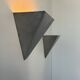 Pair of vintage wall lights, brushed metal, France 1970.