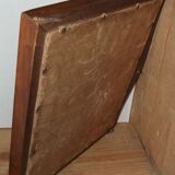 Miroir ancien biseauté cadre bois