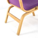 Fauteuils Vejle en tissu violet
