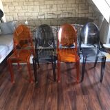Lot of 4 Philippe Starck Victoria Ghost chairs.