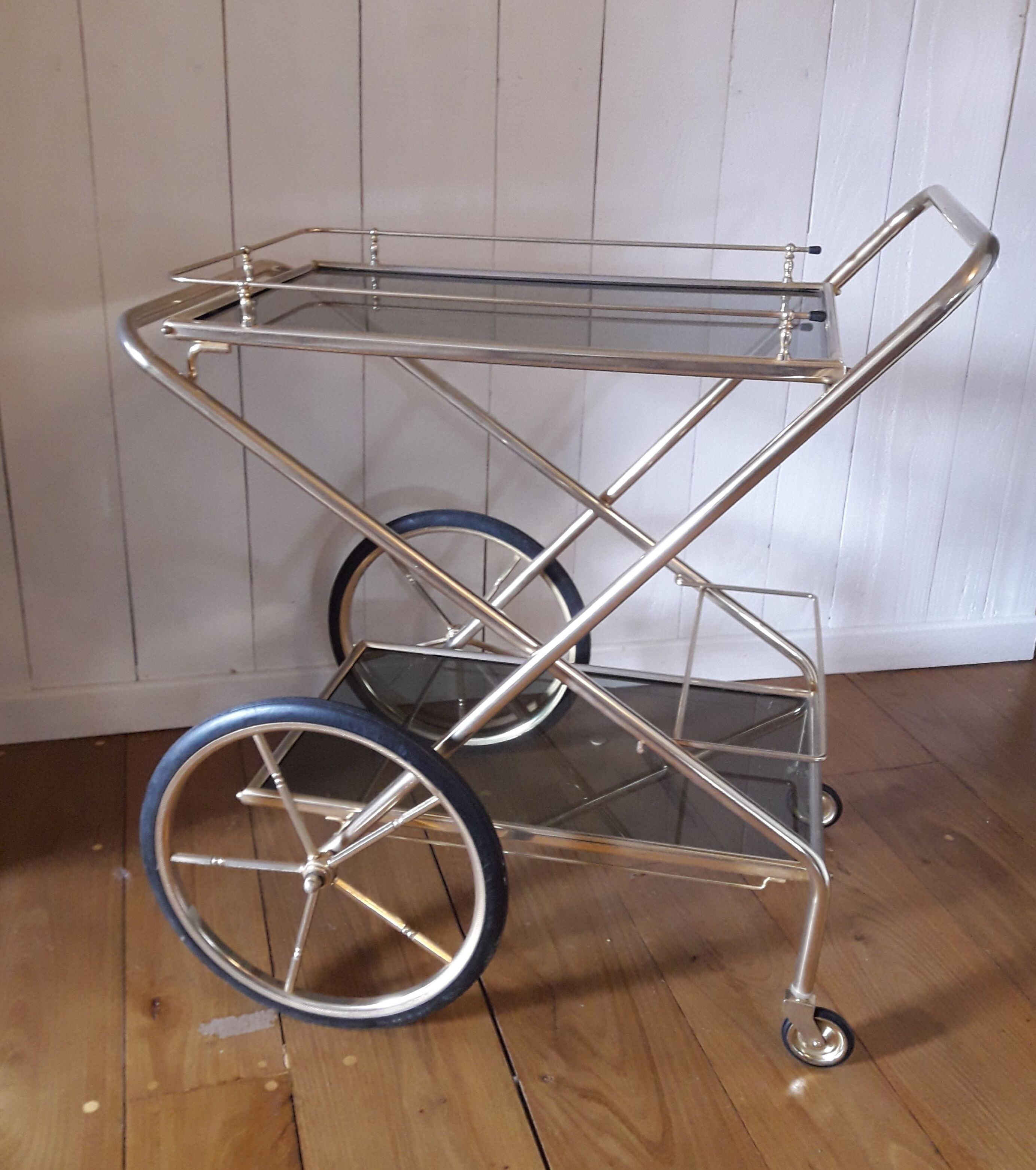 Desserte roulante pliante vintage
