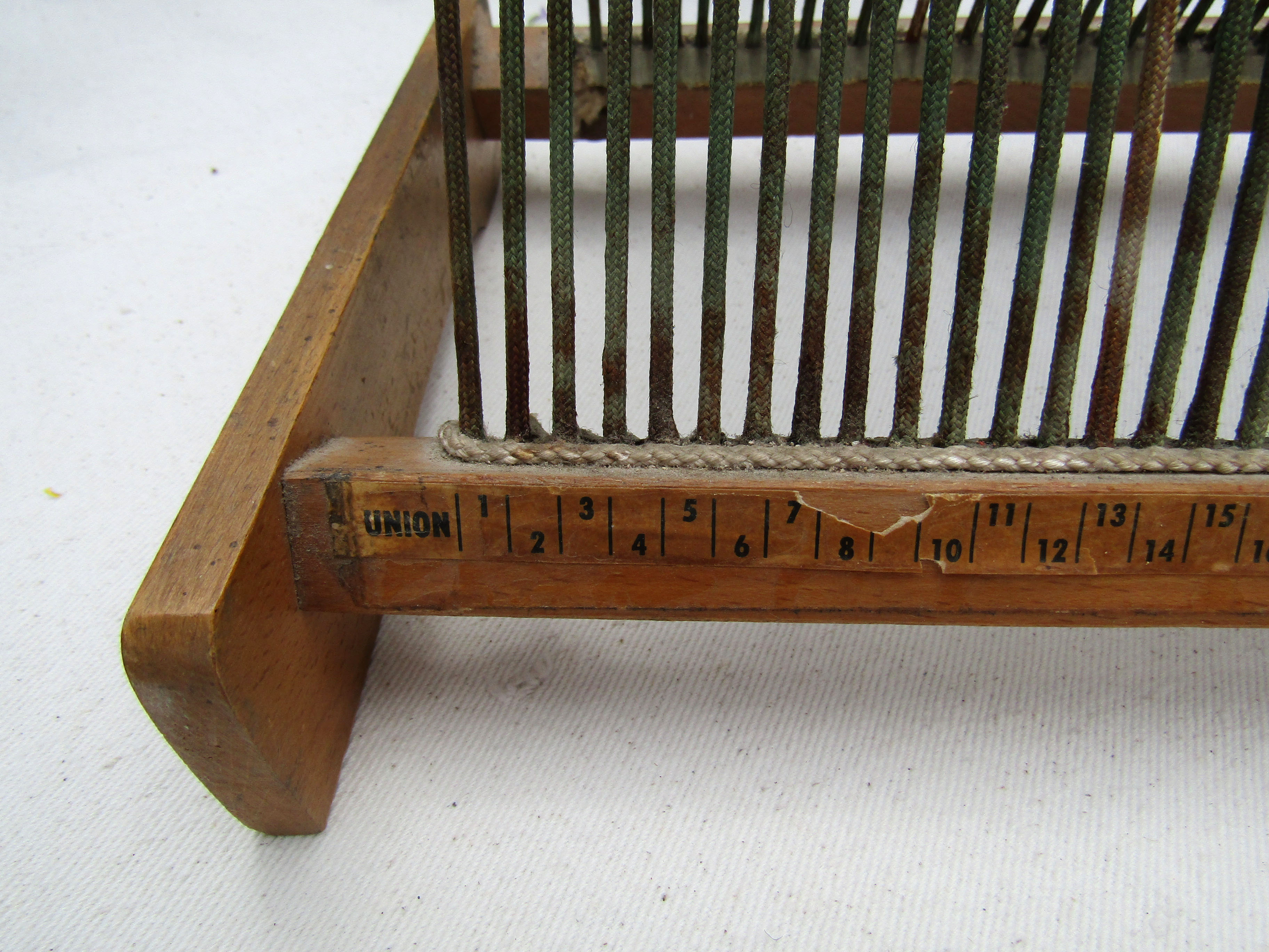 Old wooden vinyl disc holder