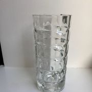 Art deco molded crystal glass vase